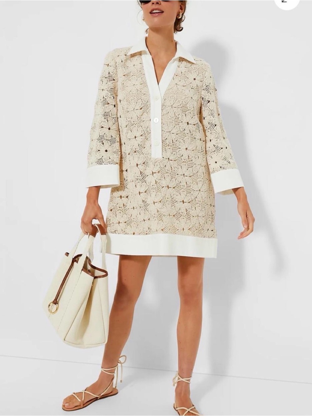 Tuckernuck Crochet Polo Tunic dress